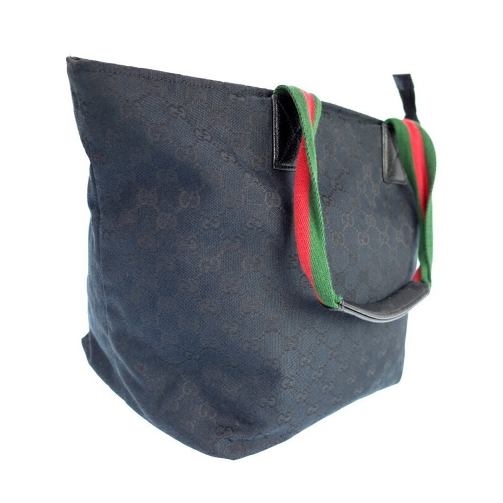 Gucci Black Tote Web GG Canvas Bag